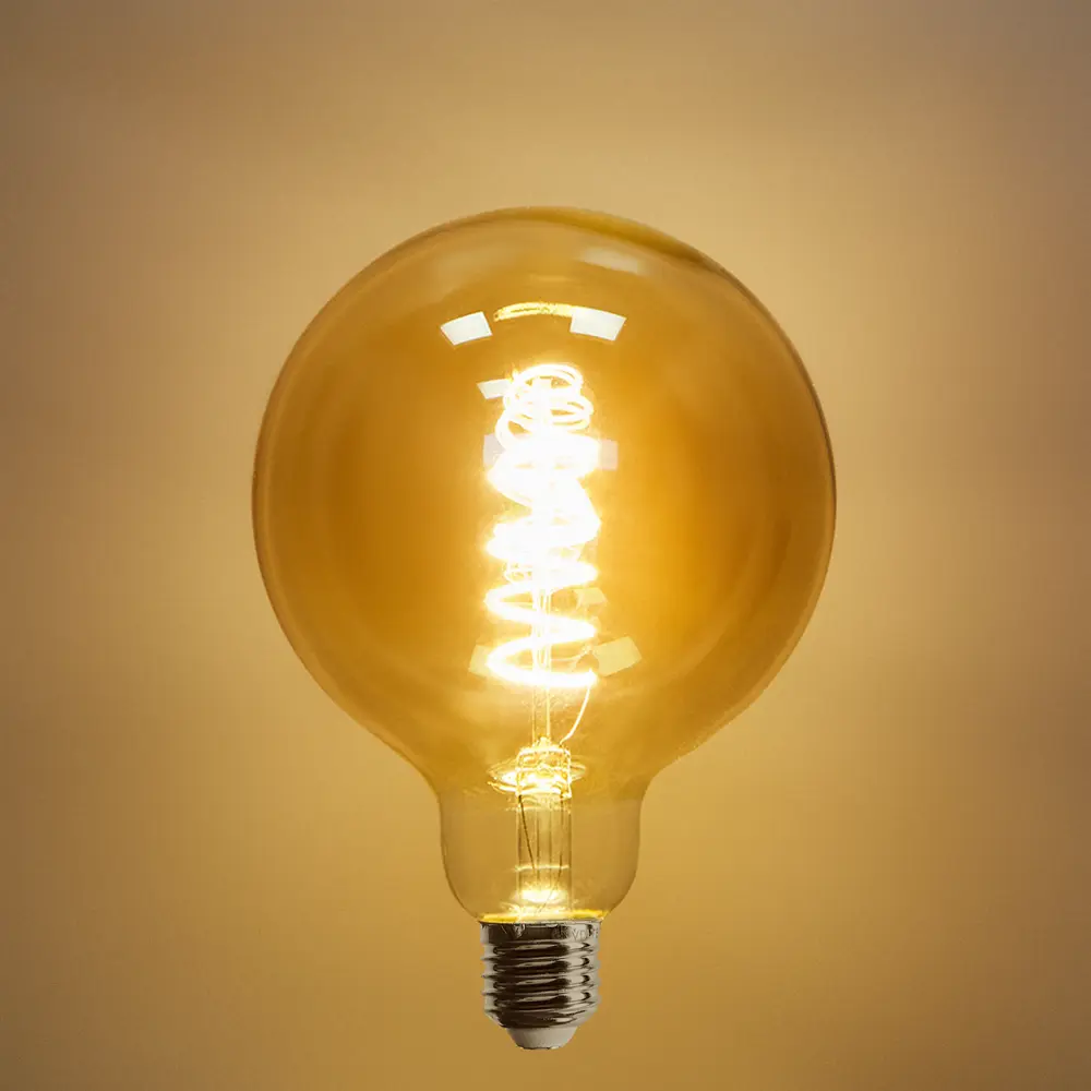 Декоративная филаментная лампа Voltega G125 тонированная 4Вт E27 ретро-стиль 89345984 STLM-0921217 - Вид №1