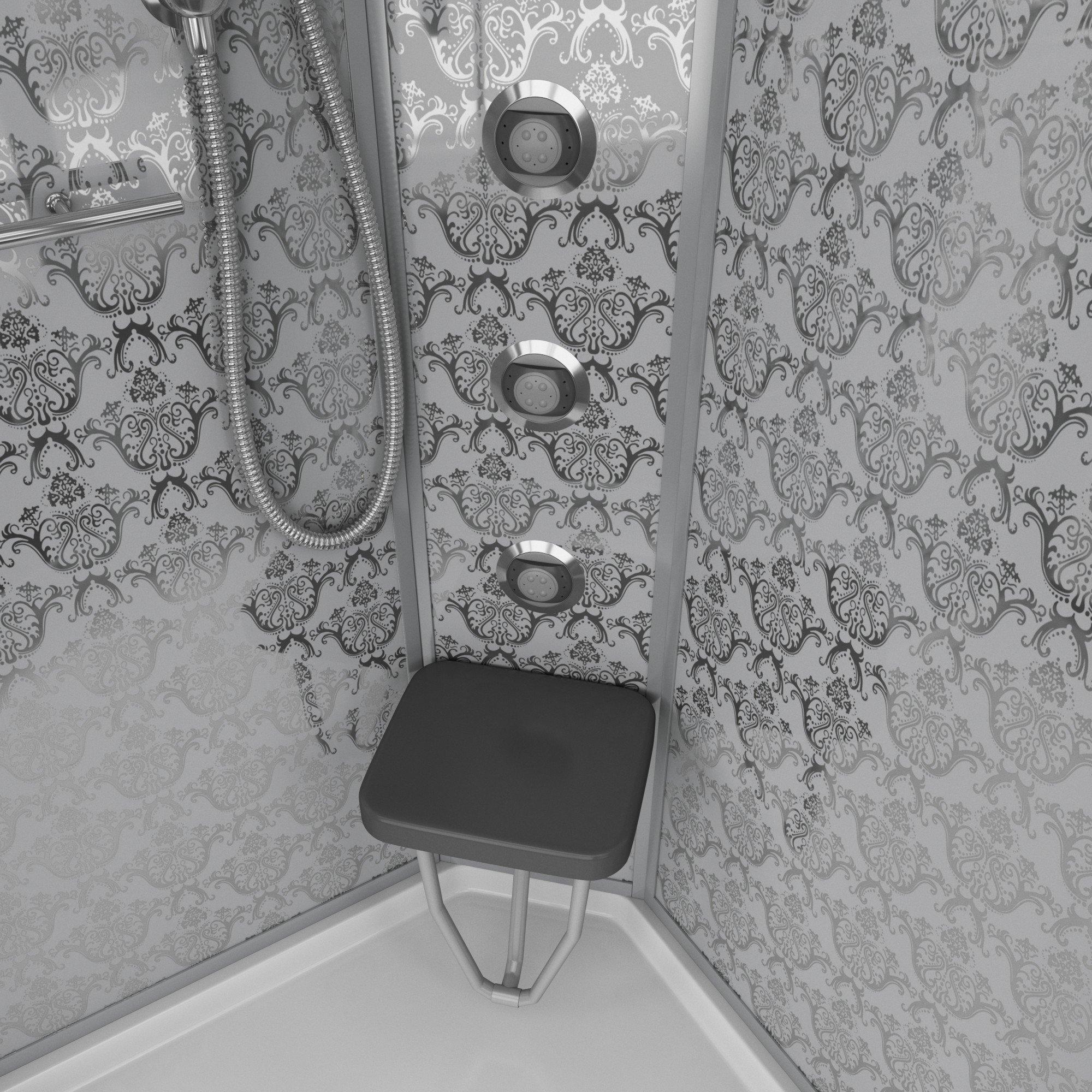 Душевая кабина NG-7715W (900x900х2150) низкий поддон стенки БЕЛЫЕ Niagara Luxe - Вид №3