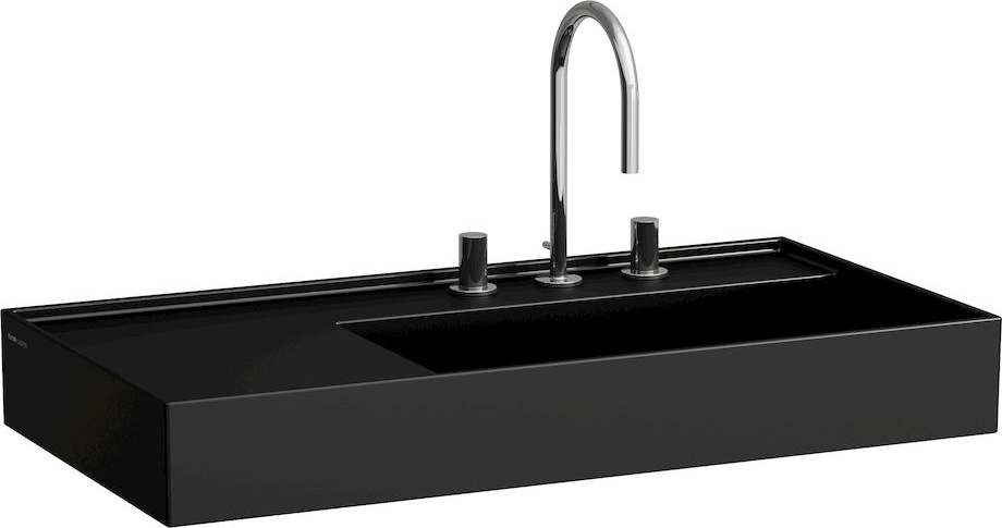 H8103394001111 Раковина с полочкой слева, со специальным скрытым сливом LAUFEN PRO - Вид №12