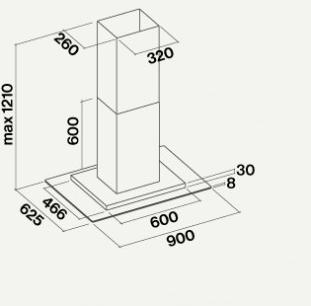 Falmec Настенная вытяжка из стекла и стали Design sun-id-1364450 - Вид №2