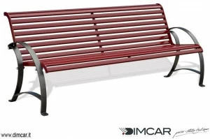 DIMCAR Скамья металлическая с подлокотниками  1052