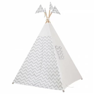 Вигвам для детей Grey Zigzag VAMVIGVAM GREY ZIGZAG 281917 Белый;серый