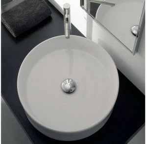 8029 Накладная раковина на столешницу  овальная Scarabeo Ceramiche Thin-Line