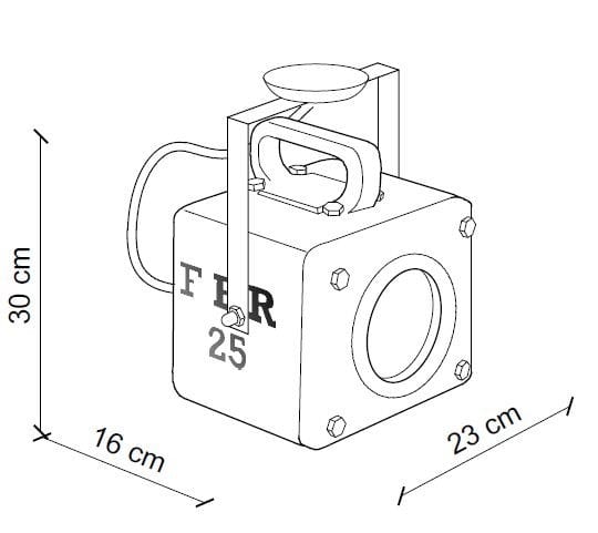 Регулируемая керамическая потолочная лампа FERROLUCE Industrial ARCH-00040495 - Вид №1