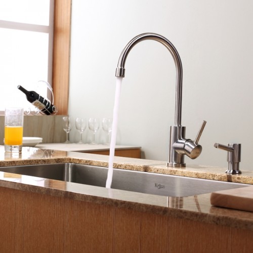 Кухонные смесители KPF-2160 сталь krausru  - Вид №3