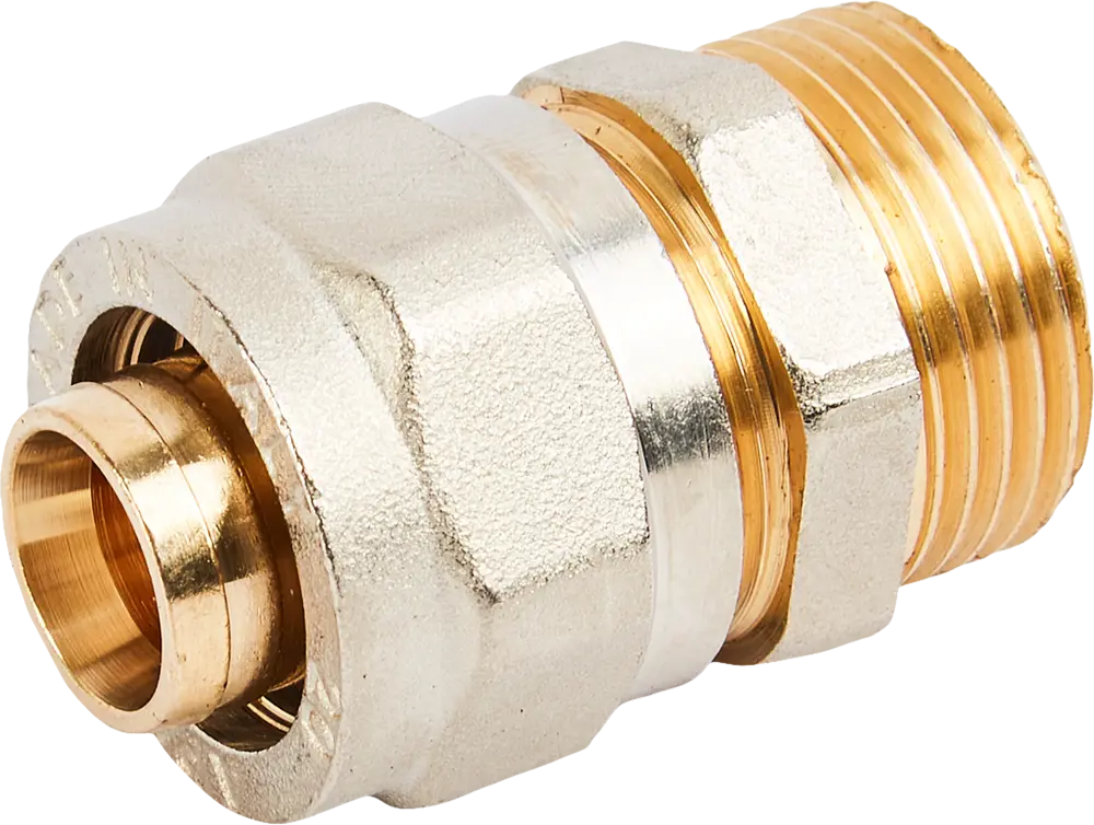 84868320 Муфта комбинированная Stout 3/4"x20 мм НР латунь STLM-0056507