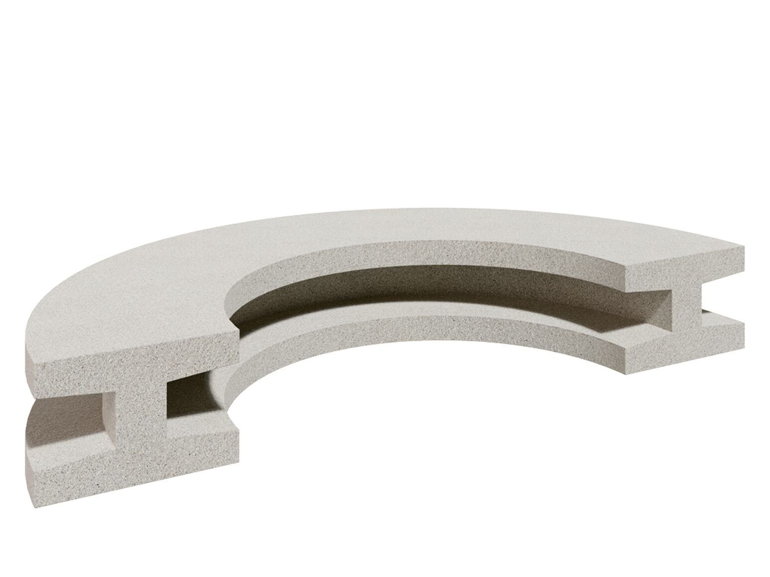 Изогнутая бетонная скамья amop основы ARCH-00074285 - Вид №1