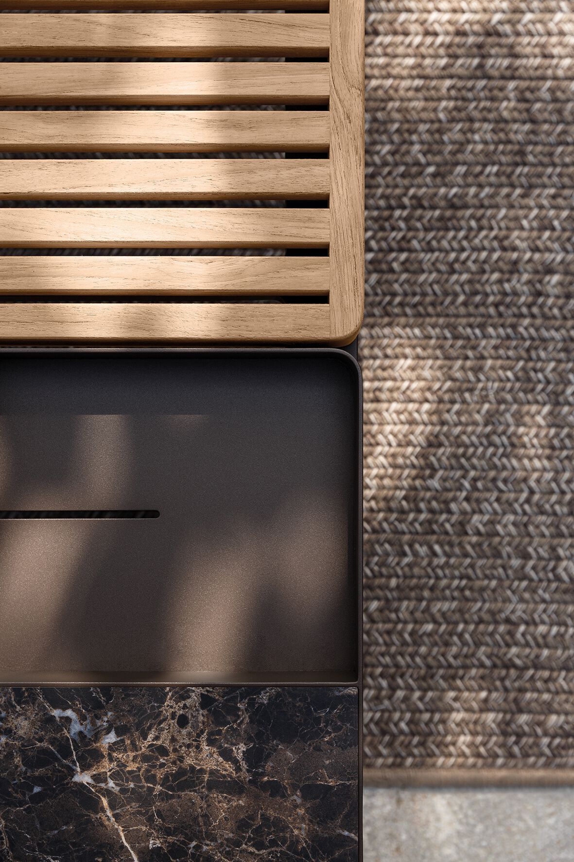 Тканевый угловой модульный садовый диван Gloster сетка ARCH-00114712 - Вид №7