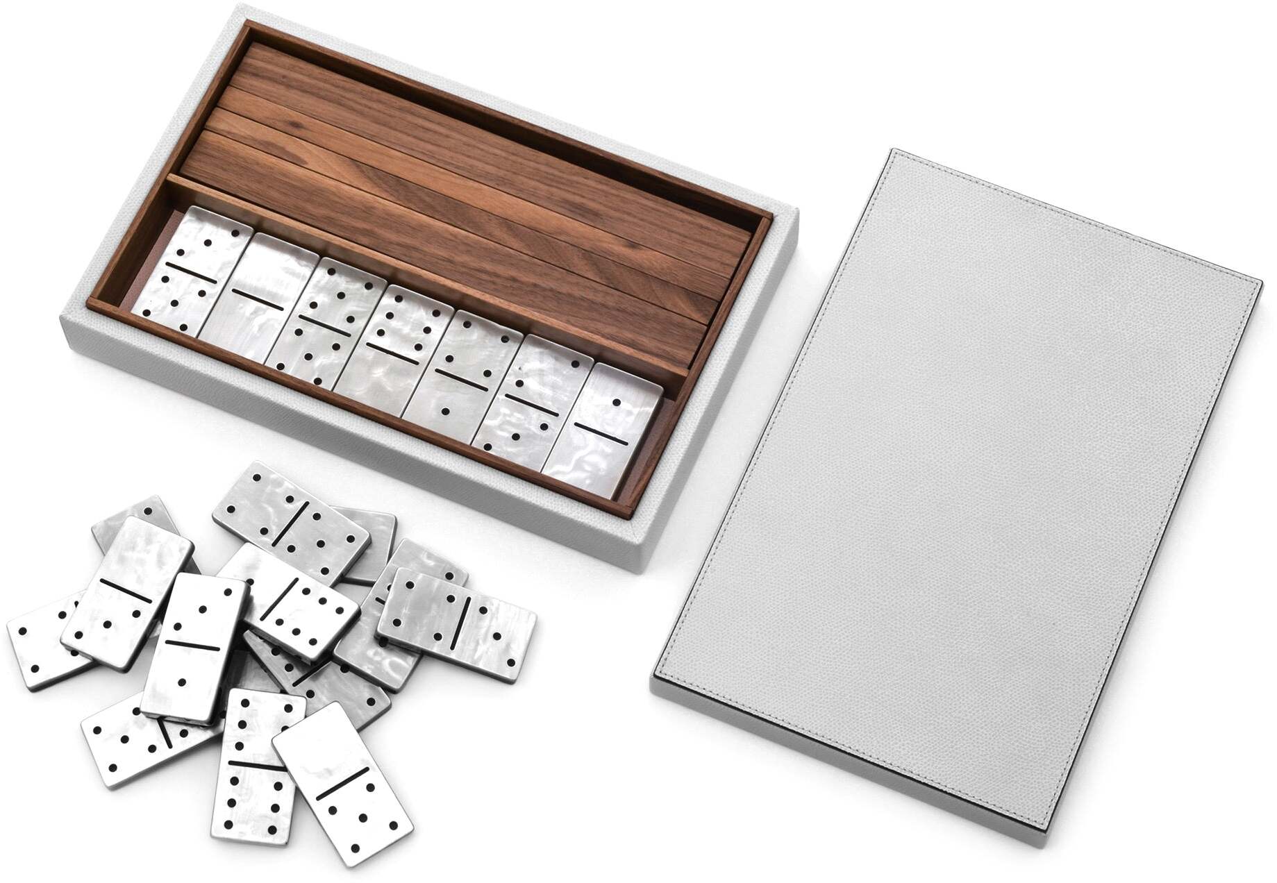 Домино - 30X19XH6 см / зернистая кожа_КРЕМОВЫЙ