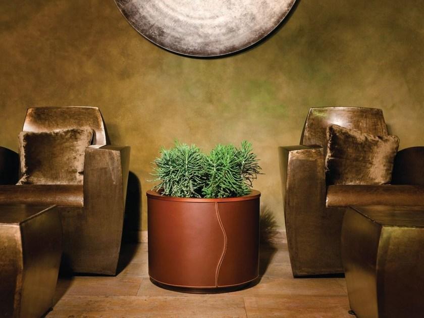 Hobby Flower Круглый кожаный горшок с автоматическим поливом Cuir sun-id-1489872 - Вид №1