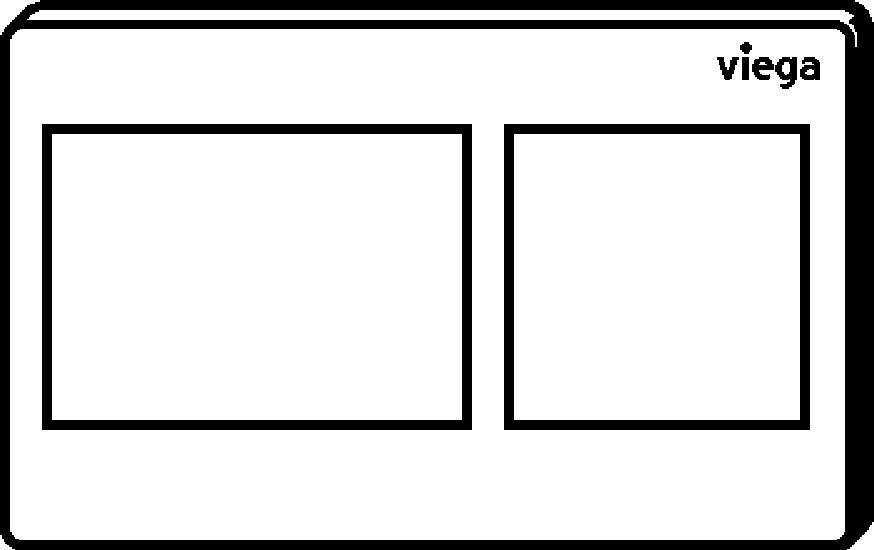 Viega Панель смыва Prevista для унитазов 8611.1 (773236) 773 236 - Вид №2