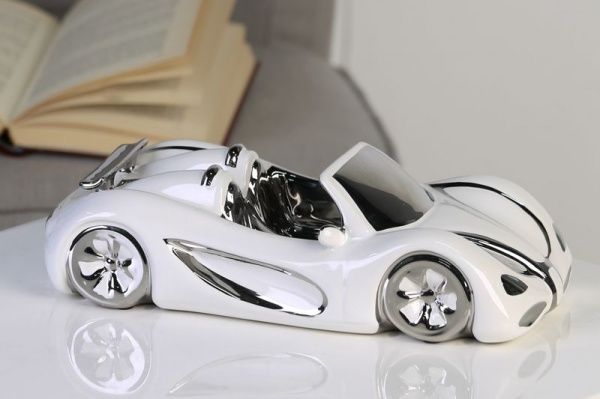 36753 Casablanca, керамический автомобиль "Кабриолет", цвет бело-серебристый Santreyd 