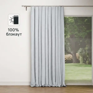 Штора на ленте блэкаут 200x280 см цвет белый