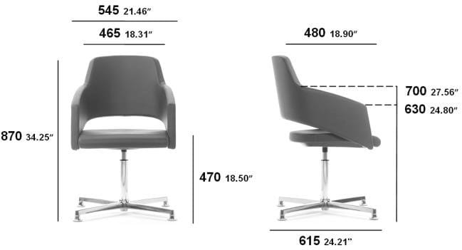 Тканевый стул с подлокотниками SITIA Major ARCH-00099029 - Вид №9