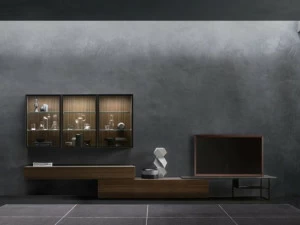 ZANETTE Стенка для хранения из дуба со встроенным освещением Day moove