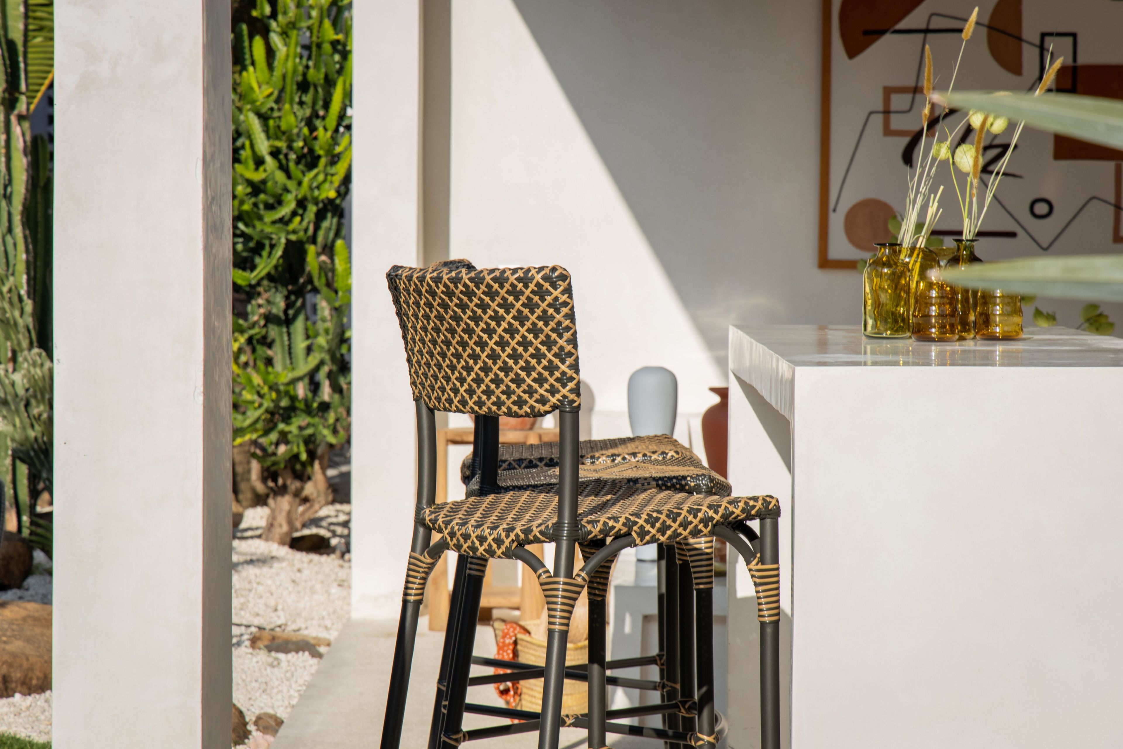 Высокий садовый стул из синтетической ткани со спинкой cbdesign Tosca ARCH-00066936 - Вид №7