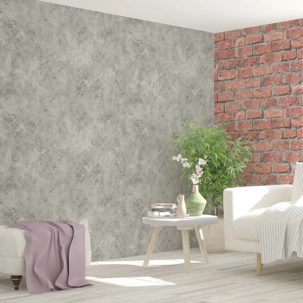 Обои флизелиновые Inspire Rock темно-серый 1.06 м 83617776 STLM-2052770 - Вид №4