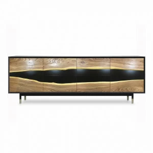 Тумба длинная с 4 ящиками карагач натуральный Quagga ACWD QUAGGA 00-3981950 Черный