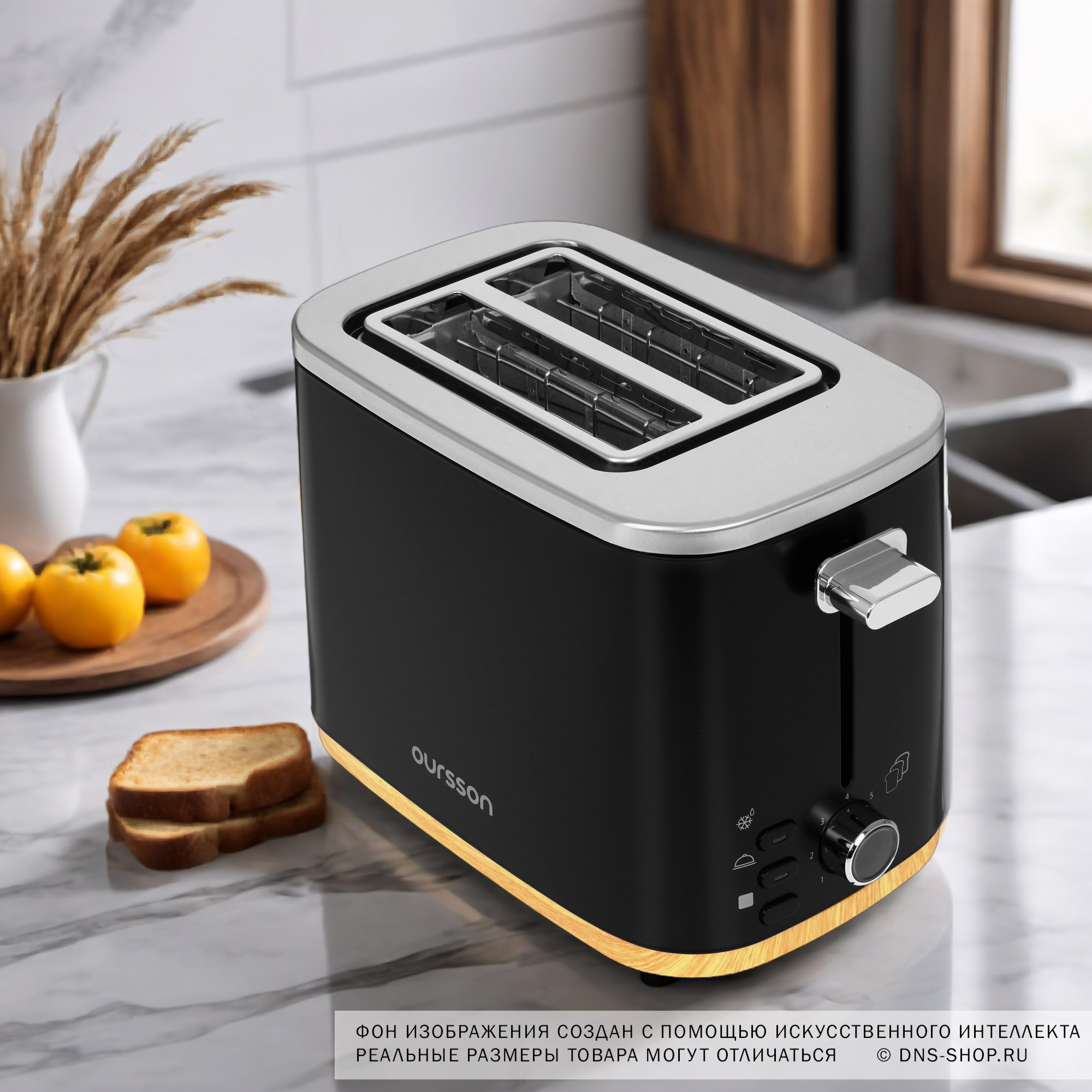 9079232 Тостер Oursson TS2106/BL черный STDN-0061083 - Вид №8