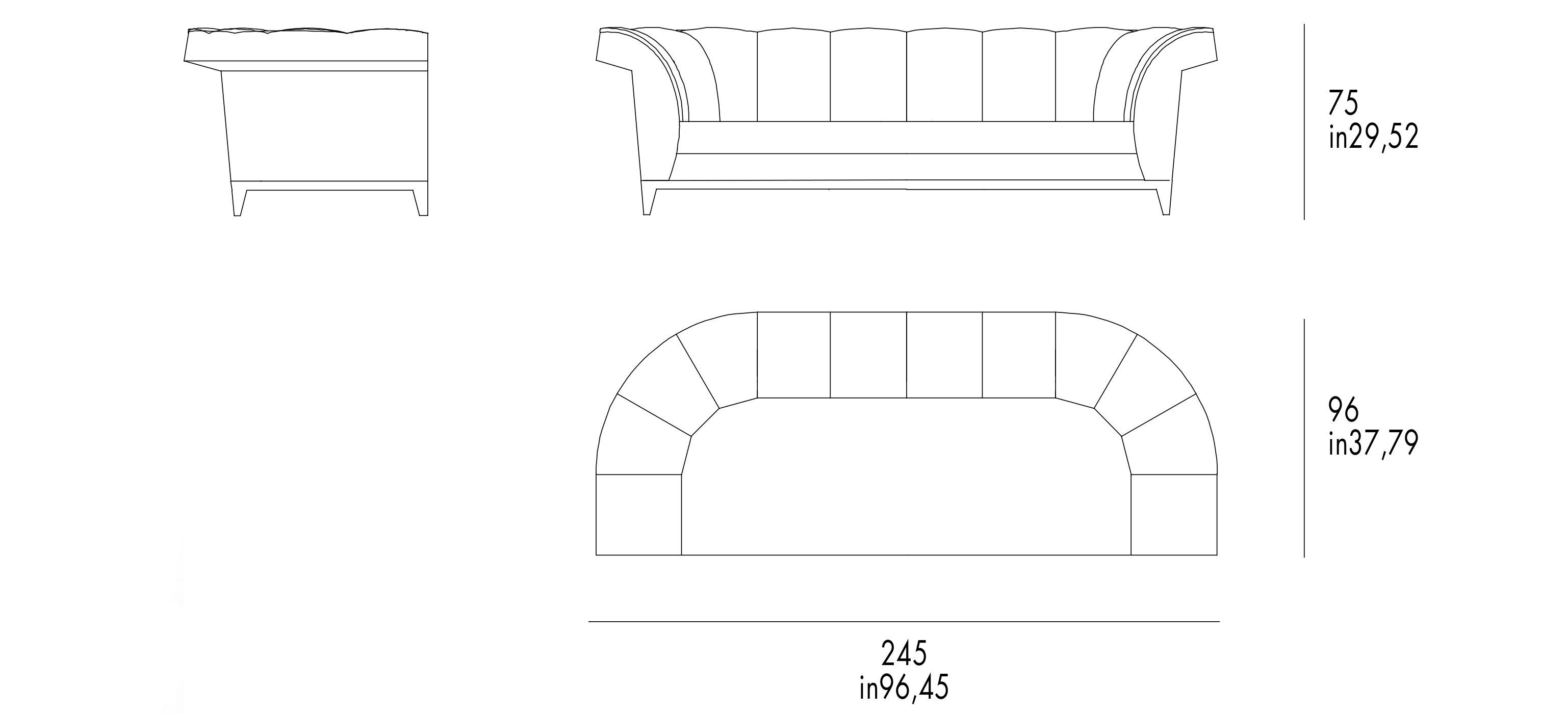 3-местный тканевый диван Grilli Shell ARCH-00089350 - Вид №2
