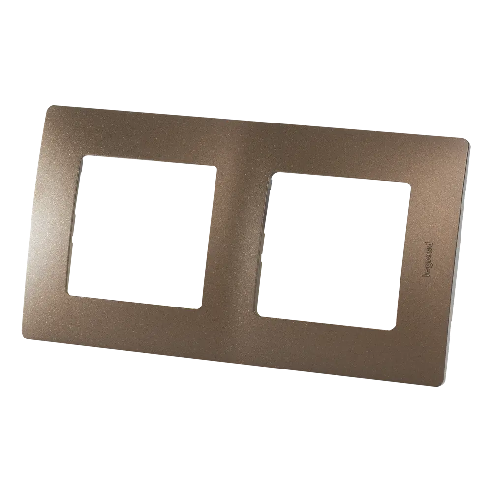 Рамка для розеток и выключателей Legrand Etika 2 поста, цвет какао 17356724 STLM-2114777 - Вид №1