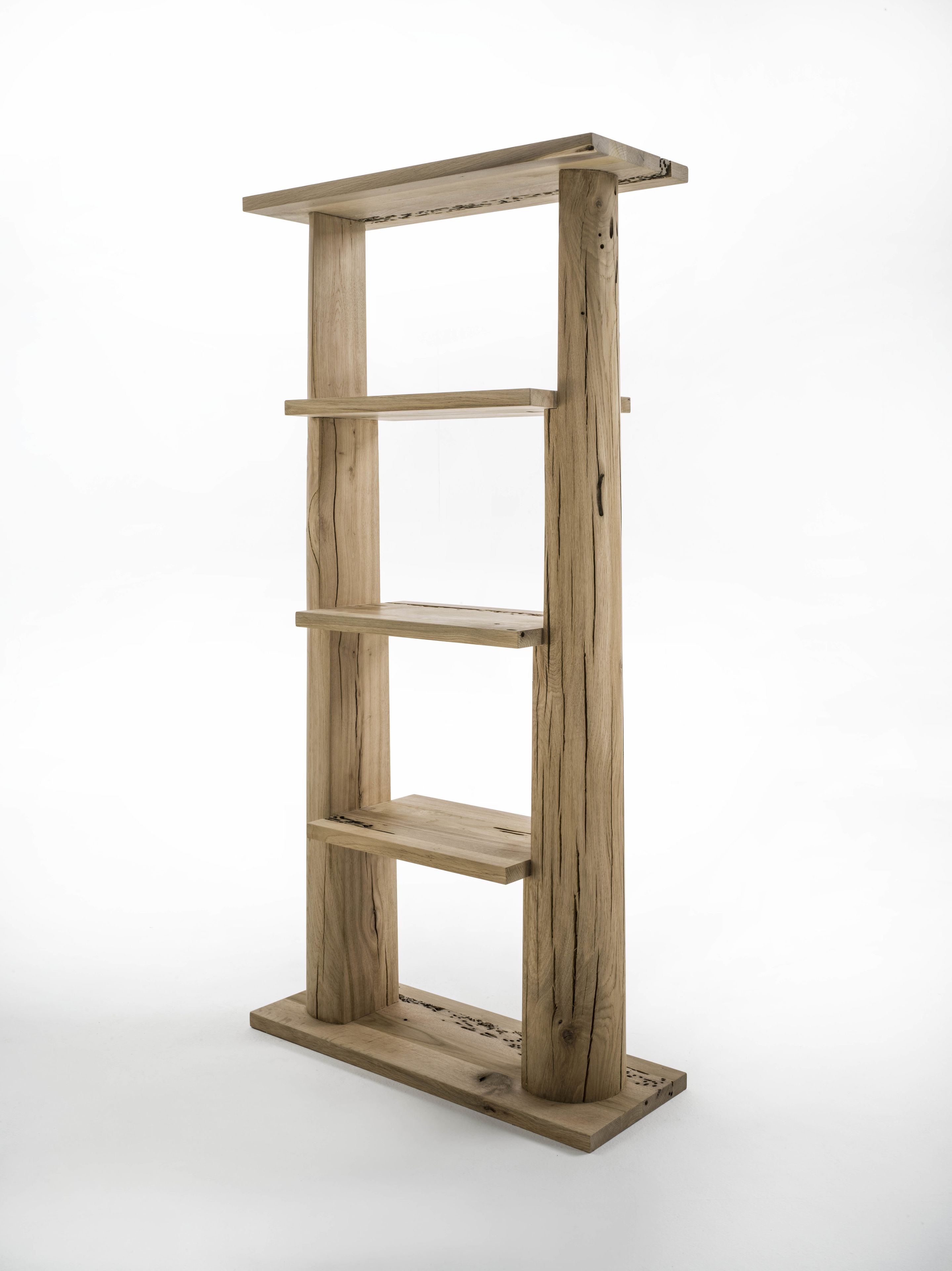 Двухсторонний книжный шкаф из дерева briccola Riva 1920 NOTCH SHELF ARCH-00024818 - Вид №2