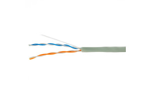15933295 Кабель , UTP5e, 2 пары, 0.51 мм, медь, однож., 305 м, Fluke Test, серый UPC-5002E-SO Cablexpert