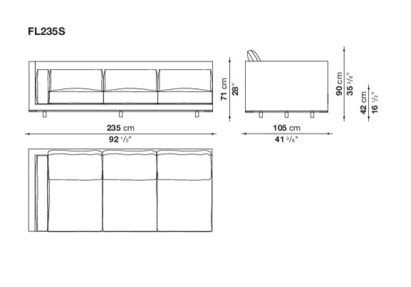 Тканевый диван с полуостровом Maxalto FLORIUS ARCH-00001447 - Вид №2