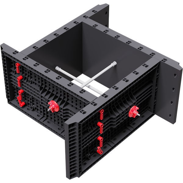 Geopanel Star Модульная пластиковая опалубка для возведения колонн, цоколей и бетонных стен Geoplast 