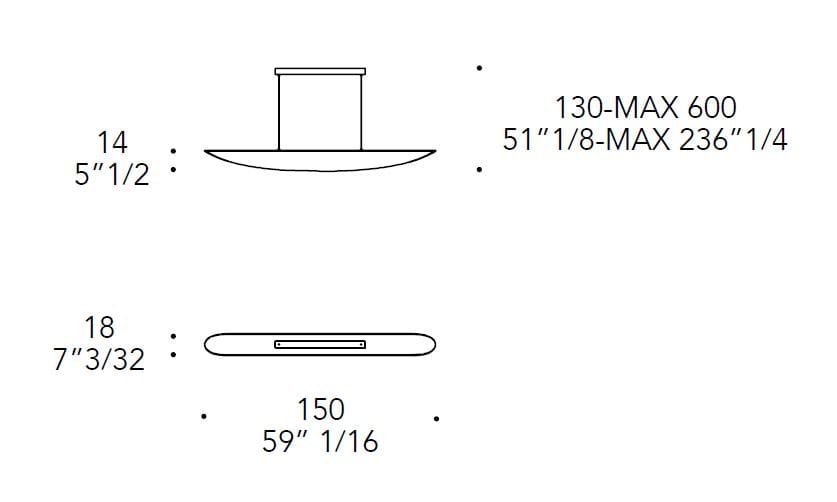 Изогнутая стальная светодиодная подвесная лампа REFLEX ALA ARCH-00040617 - Вид №3