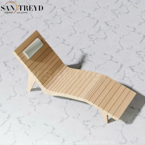 Effegibi AUKI Релаксационный лежак из канадского хемлока с подголовником из небеленой шерсти AR20150019