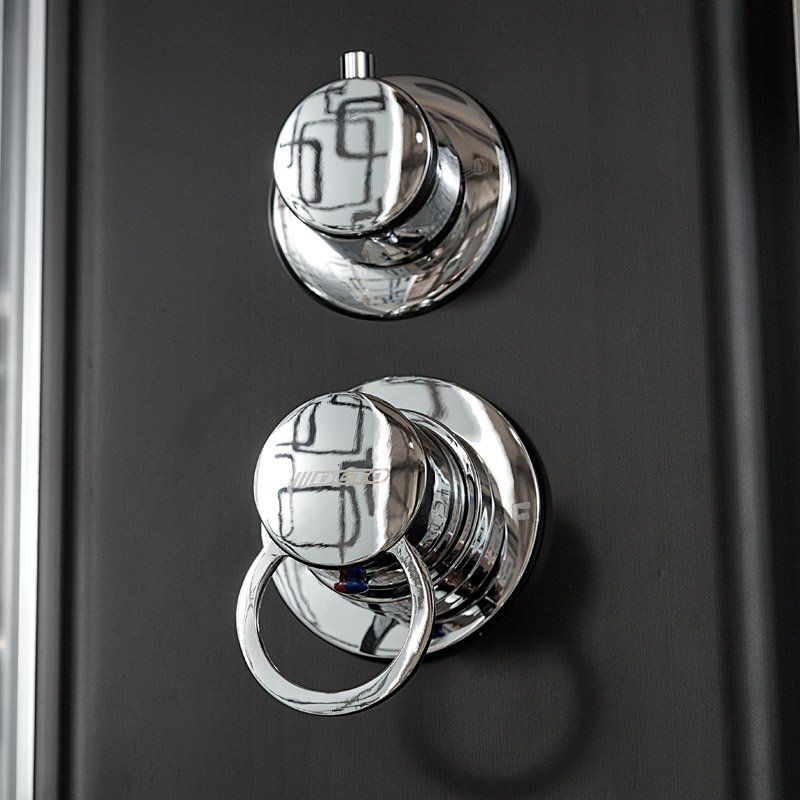 ЕМ1510 стандартная Душевая кабина DETO Серия EM BМ1510 N с гидромассажем BLACK - Вид №15