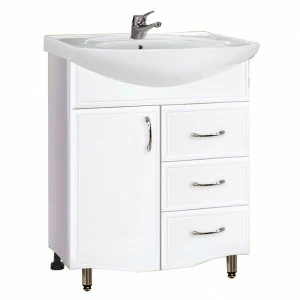 Тумба Эрика 70 Венеция 3 ящ 9872 с раков. ERICA ERI70 1 отв. белый (S-UM-ERI70/1/2)