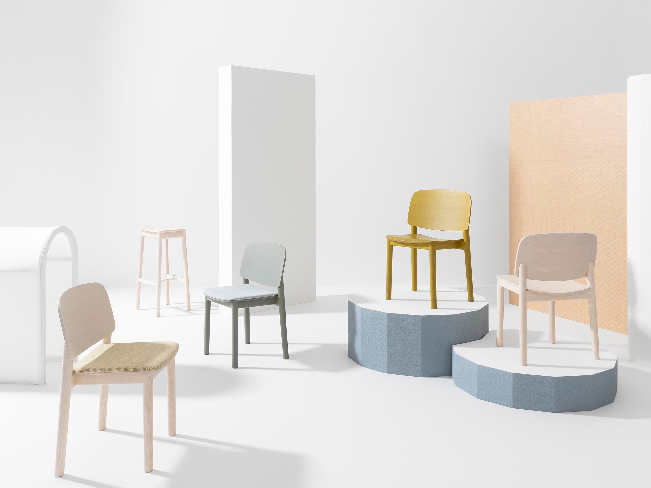 Высокий стул из ясеня с подставкой для ног Billiani ARCH-00079570 - Вид №2