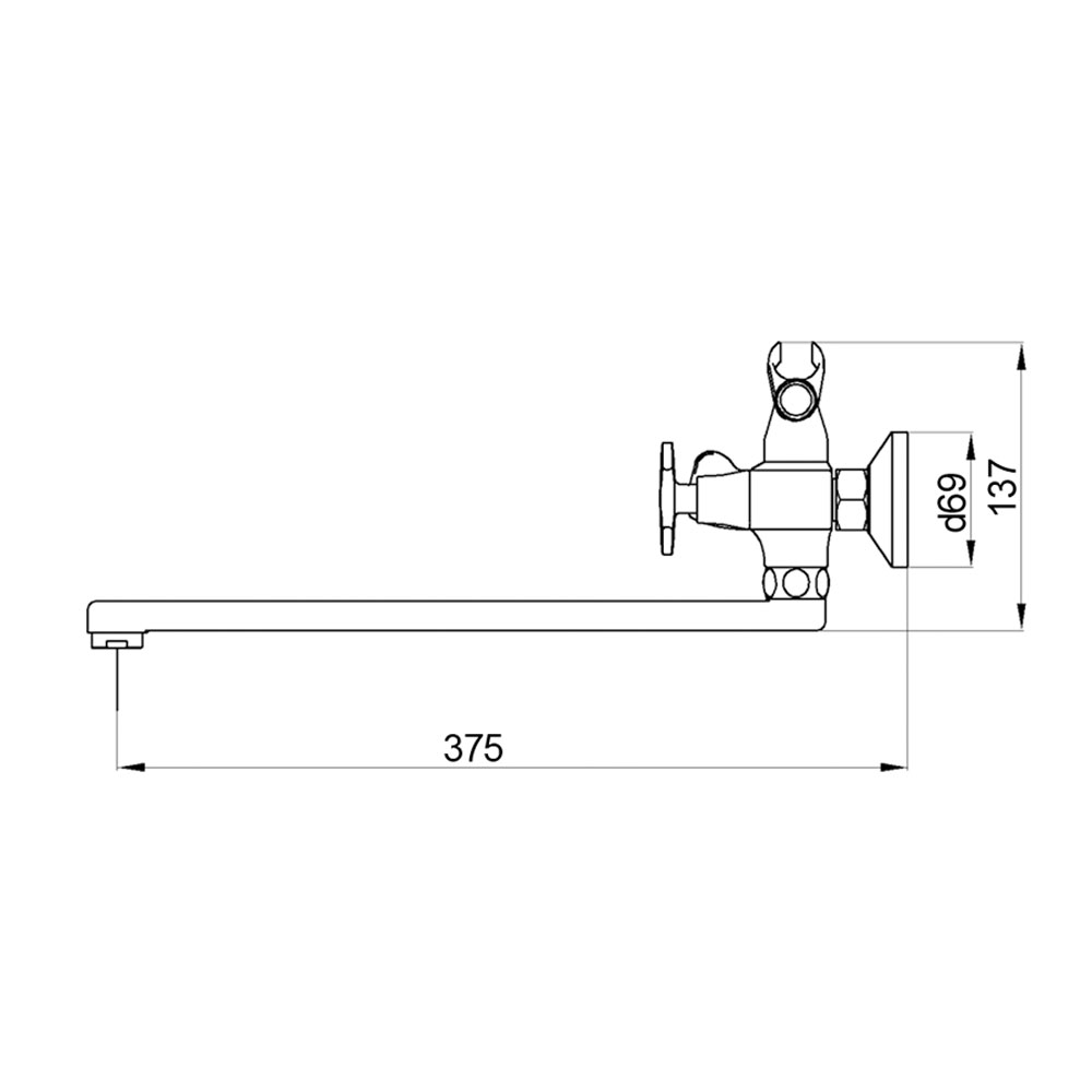 R2202 Смеситель для ванны Main с двумя рукоятками Raiber  - Вид №4