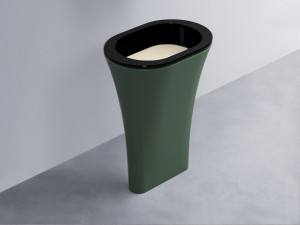 AMLA65-N+AMPILO-LN+AMCOLO-MU Раковина Amedeo Ovale отдельностоящая cielo Enjoy + Amedeo