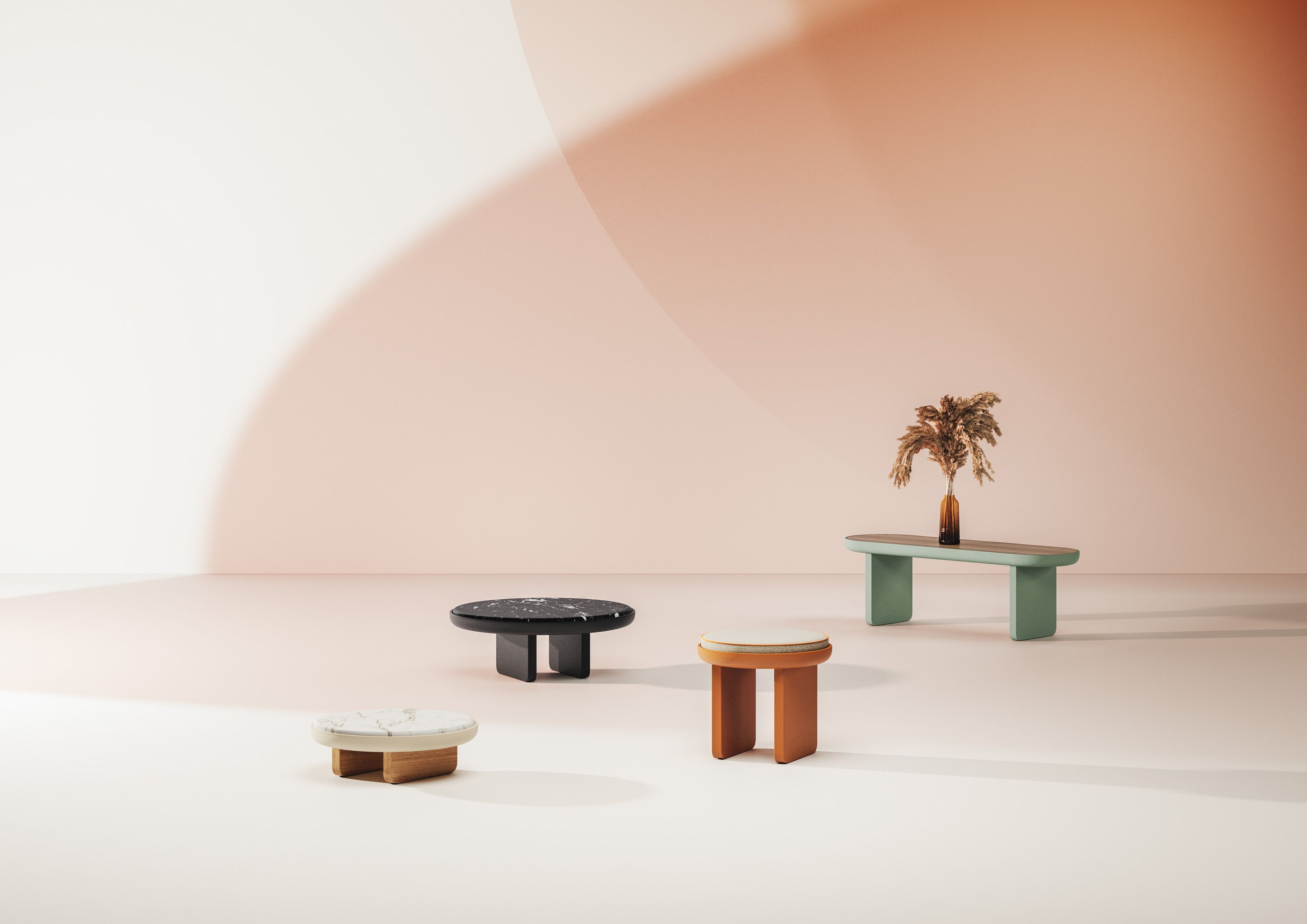 Табурет для салазок с мягким сиденьем Falsasquadra Водяные лилии ARCH-00088474 - Вид №1