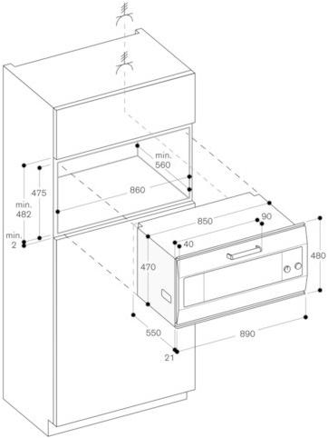 Gaggenau Пиролитическая встраиваемая духовка с сенсорным экраном класса а  Eb 333 110  - Вид №4
