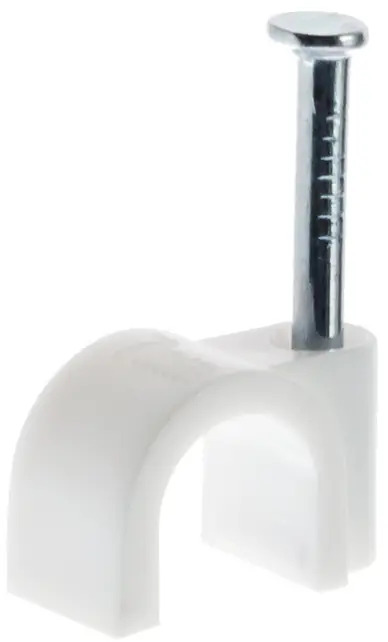 ЭКОПЛАСТ Скоба круглая для крепления кабеля 8,4×7,0 мм с гвоздем 50 шт 18176506