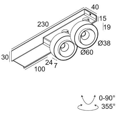 Несколько потолочных светодиодных прожекторов Deltalight Odron ARCH-00066777 - Вид №10