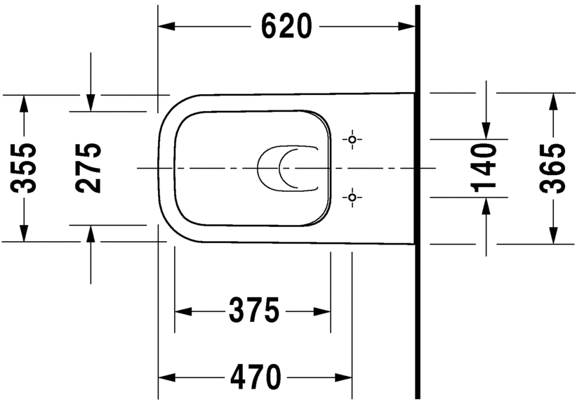 2550090000 Подвесной унитаз настенный Белый Duravit Happy D.2 Германия - Вид №4