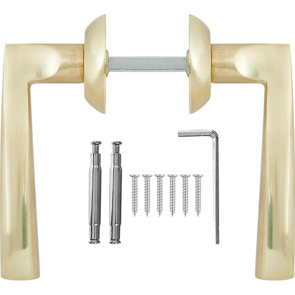 Дверные ручки Punto Coda без запирания цвет матовое золото STLM-2163083 - Вид №1