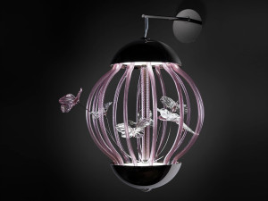 Стеклянный светодиодный настенный светильник