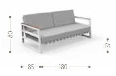 Talenti 2-местный тканевый садовый диван Alabama alu Alaaludiv - Вид №5