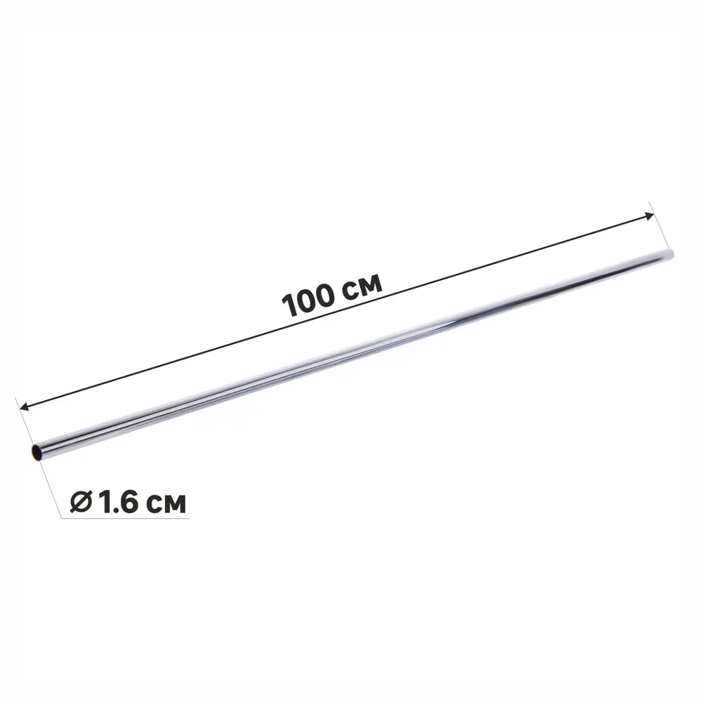 Рейлинг Delinia 100x1.6 см сталь цвет хром 18254914 STLM-2198285  - Вид №1