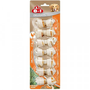 Т0043078 Лакомство для собак DELIGHTS XS Косточки для мелких пород 7,5см (7шт.уп) 8 in 1