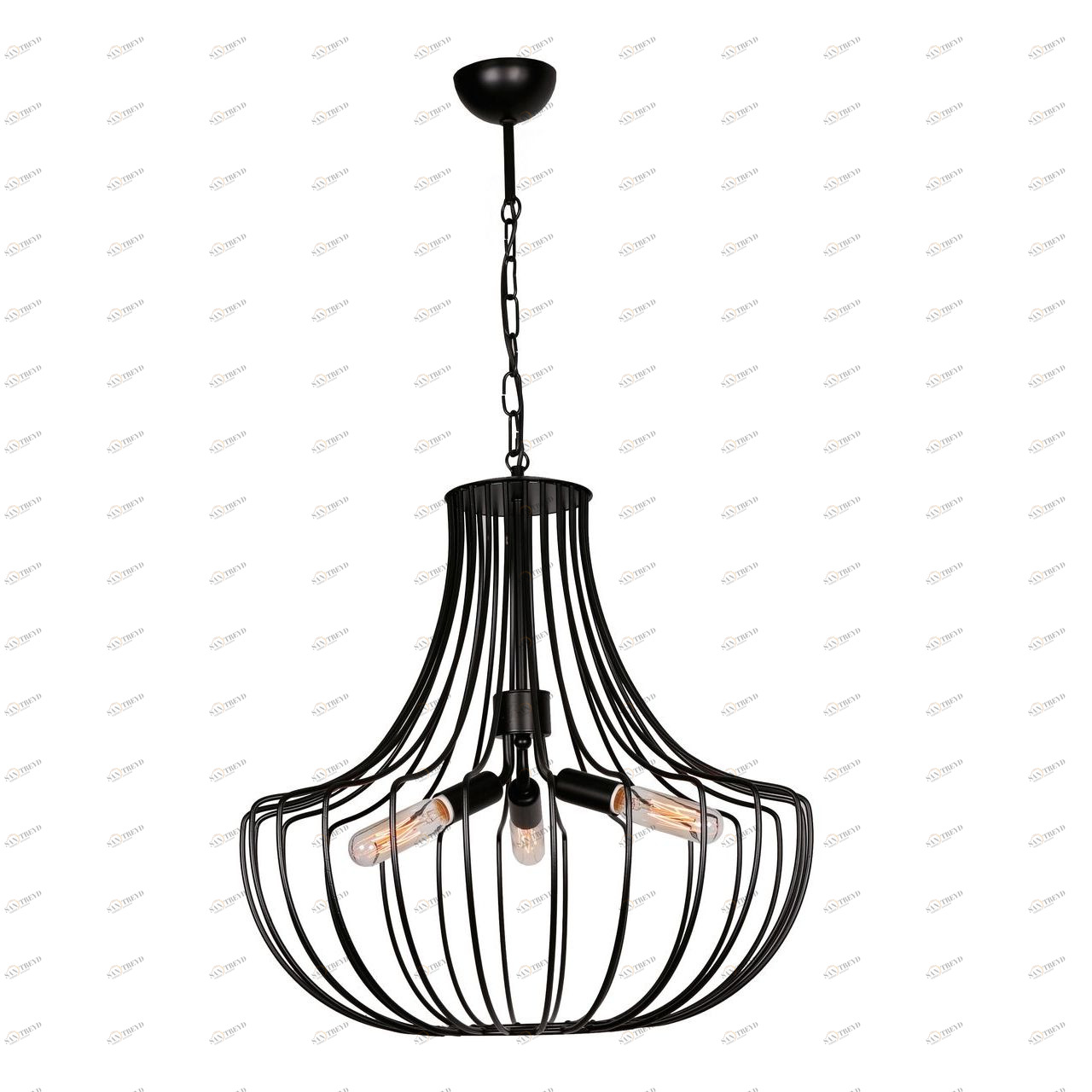 Люстра дизайнерская Brave черная 10164-3L SUPERNW БЕЗ ПЛАФОНОВ 056670 Черный 