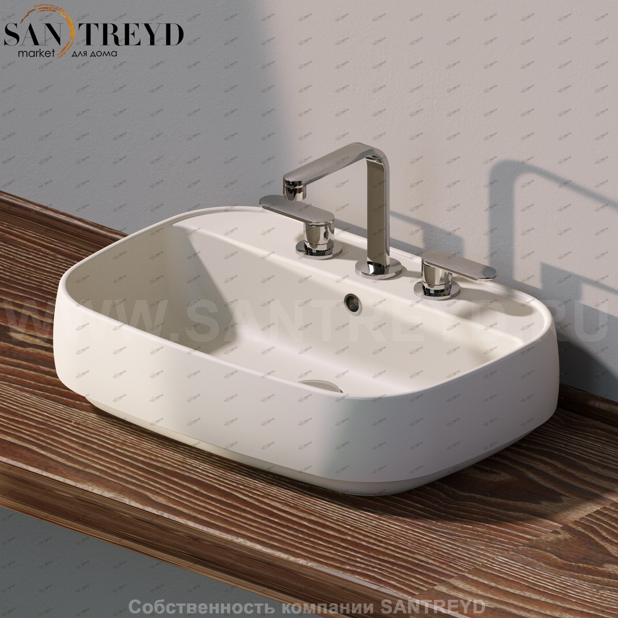 FG64L9003 Накладная раковина на столешницу  прямоугольная Ceramica Flaminia Flag