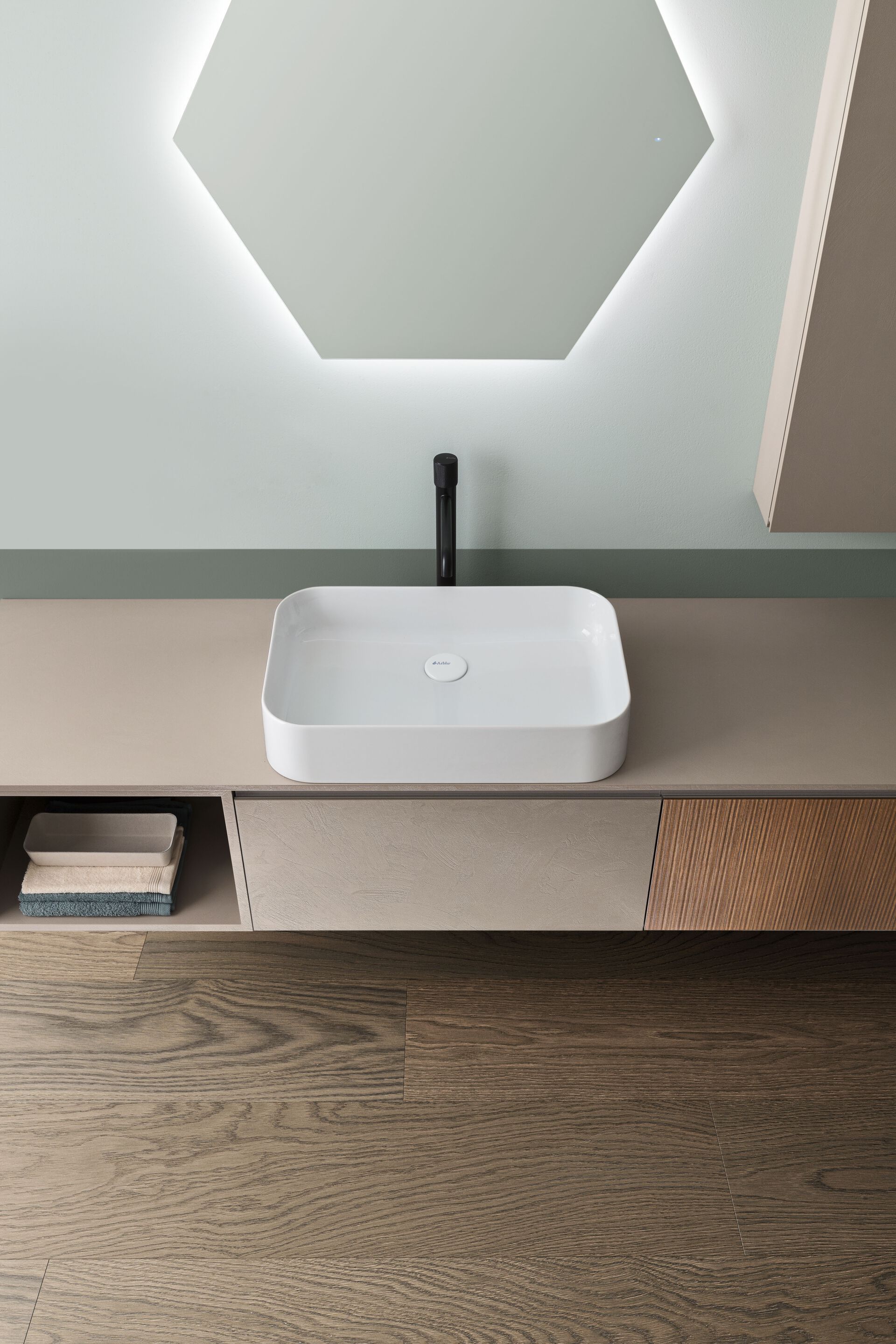 Термо текстурированный подвесной умывальник ARBLU Dress System ARCH-00103556 - Вид №2