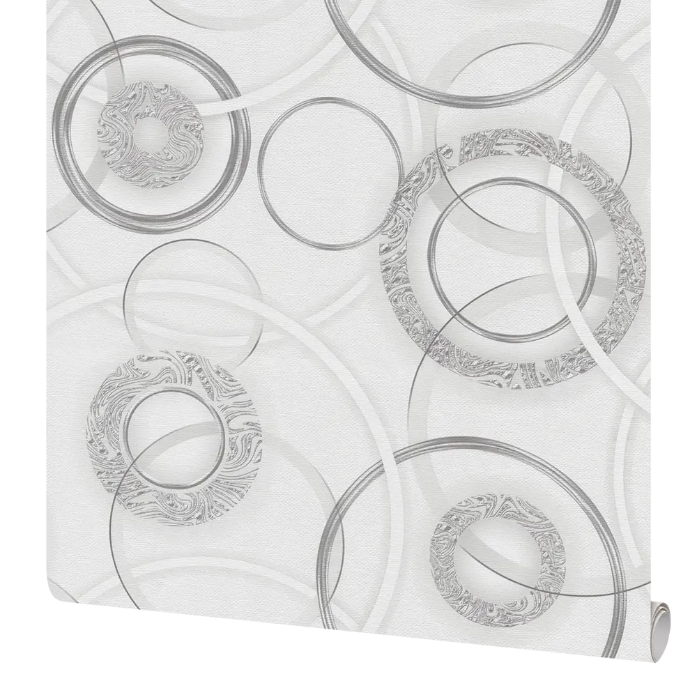 Обои бумажные Московская обойная фабрика Рондо белые 0.53 м 6306-1 STLM-2048178